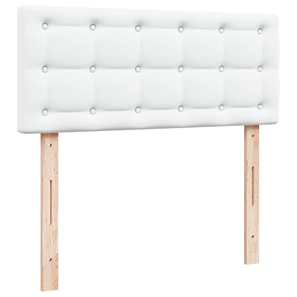 osmannisk sengeramme med madras 120x200 cm kunstlæder hvid