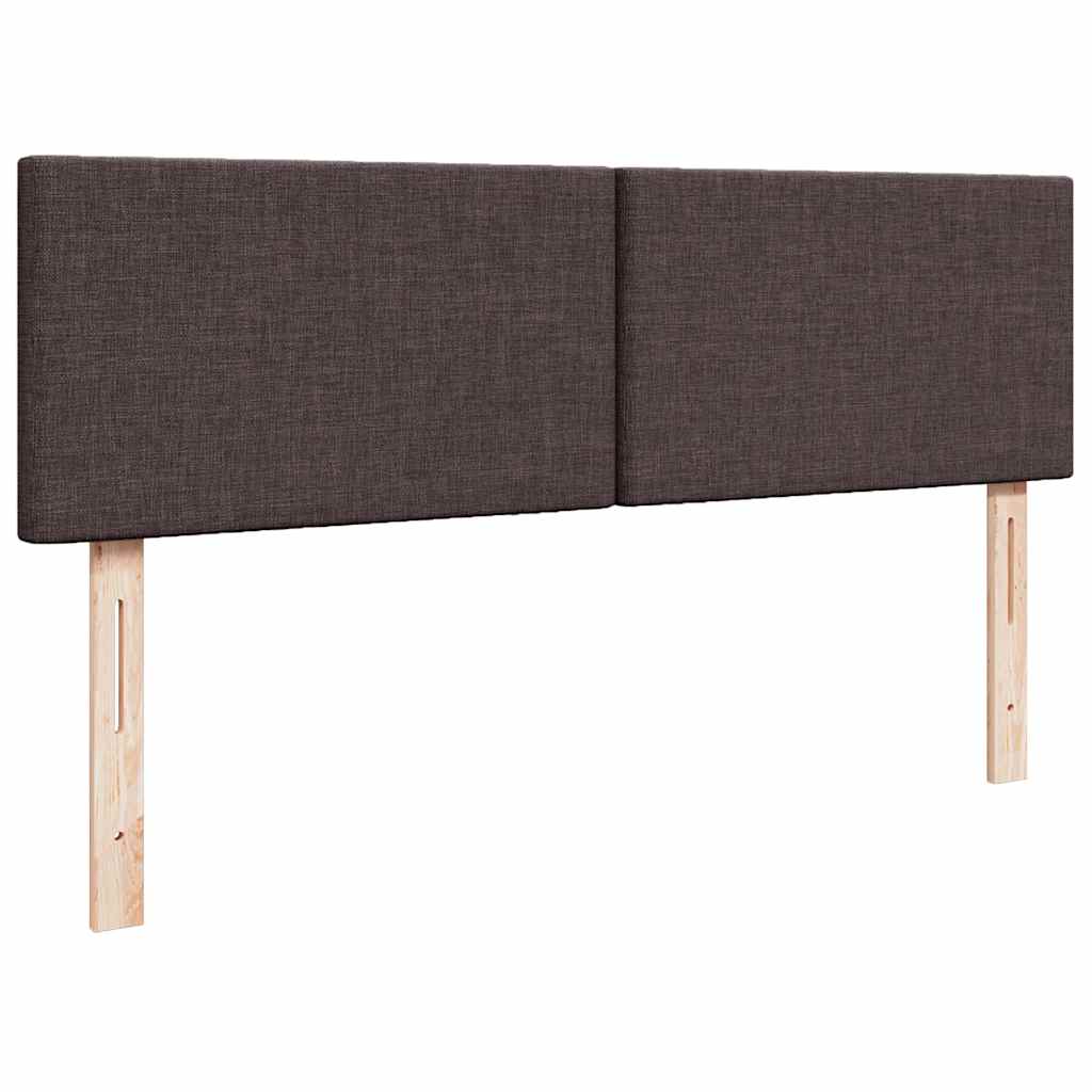 osmannisk sengeramme med madras 140x200 cm stof mørkebrun