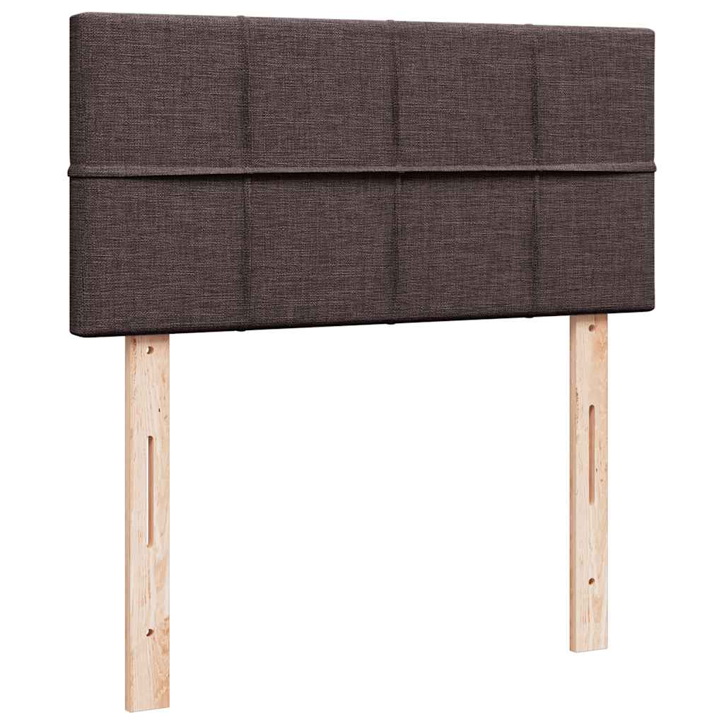 osmannisk sengeramme med madras 90x190 cm stof mørkebrun