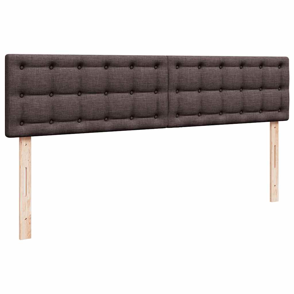 osmannisk sengeramme med madras 200x200 cm stof mørkebrun