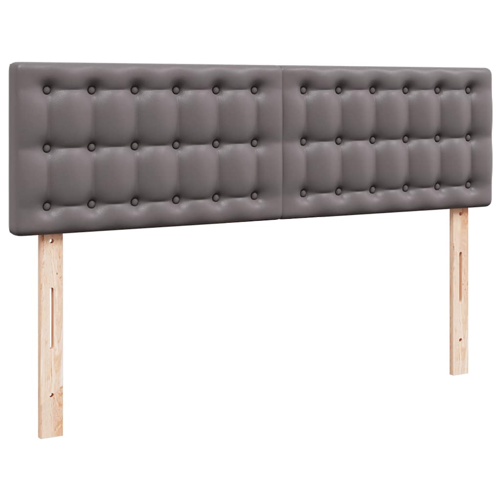 osmannisk sengeramme med madrasser 160x200 cm kunstlæder grå