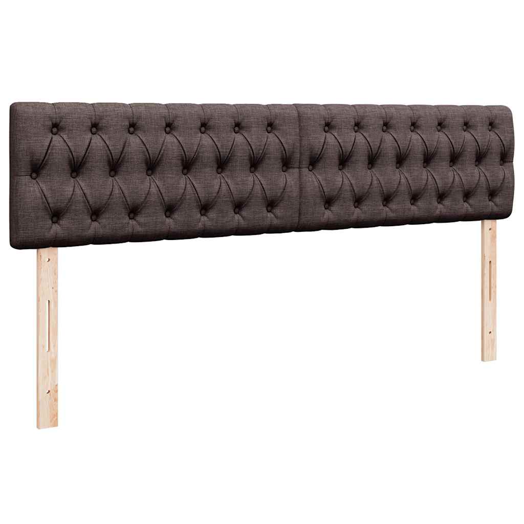 osmannisk sengeramme med madrasser 200x200 cm stof mørkebrun