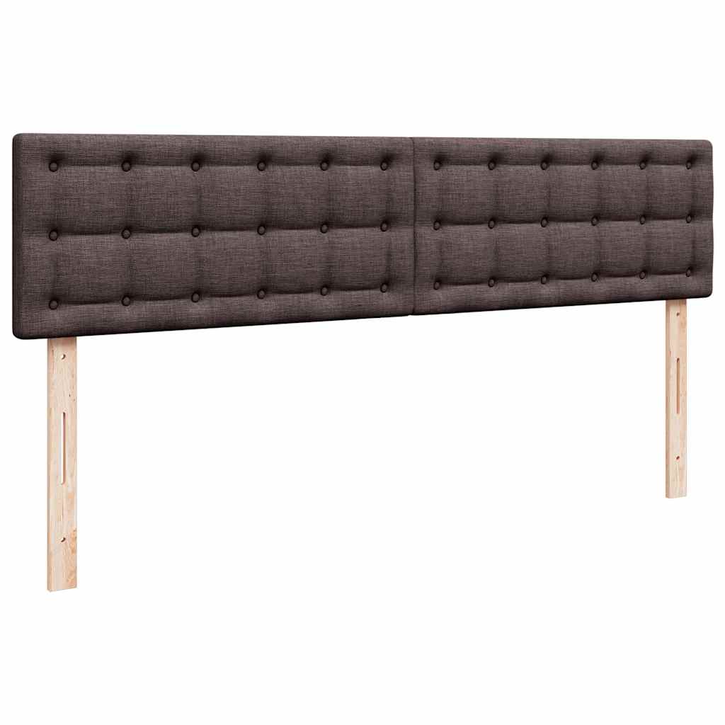 osmannisk sengeramme med madrasser 200x200 cm stof mørkebrun