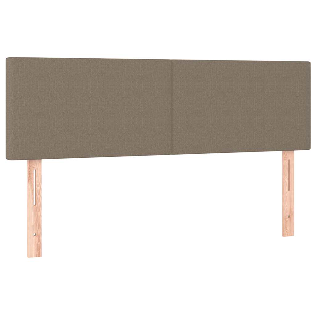 Ottoman seng med madras & LEDs Taupe 140x200 cm Stof