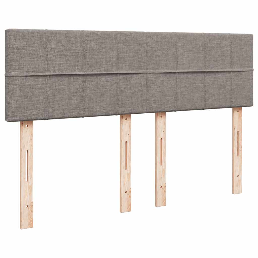 Ottoman seng med madras & LEDs Taupe 140x200 cm Stof