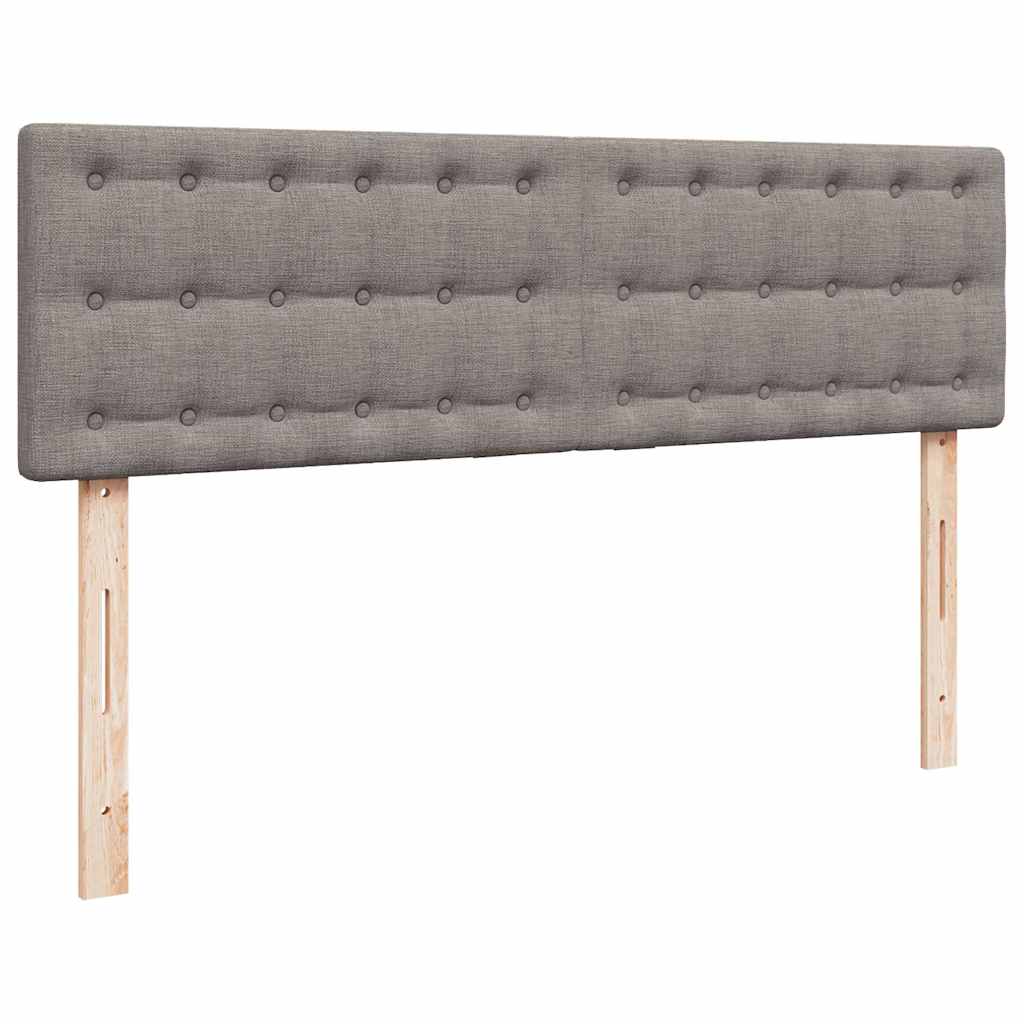 Ottoman seng med madras & LEDs Taupe 140x200 cm Stof
