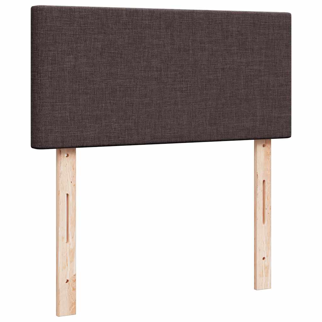 osmannisk sengeramme med madrasser 200x200 cm stof mørkebrun