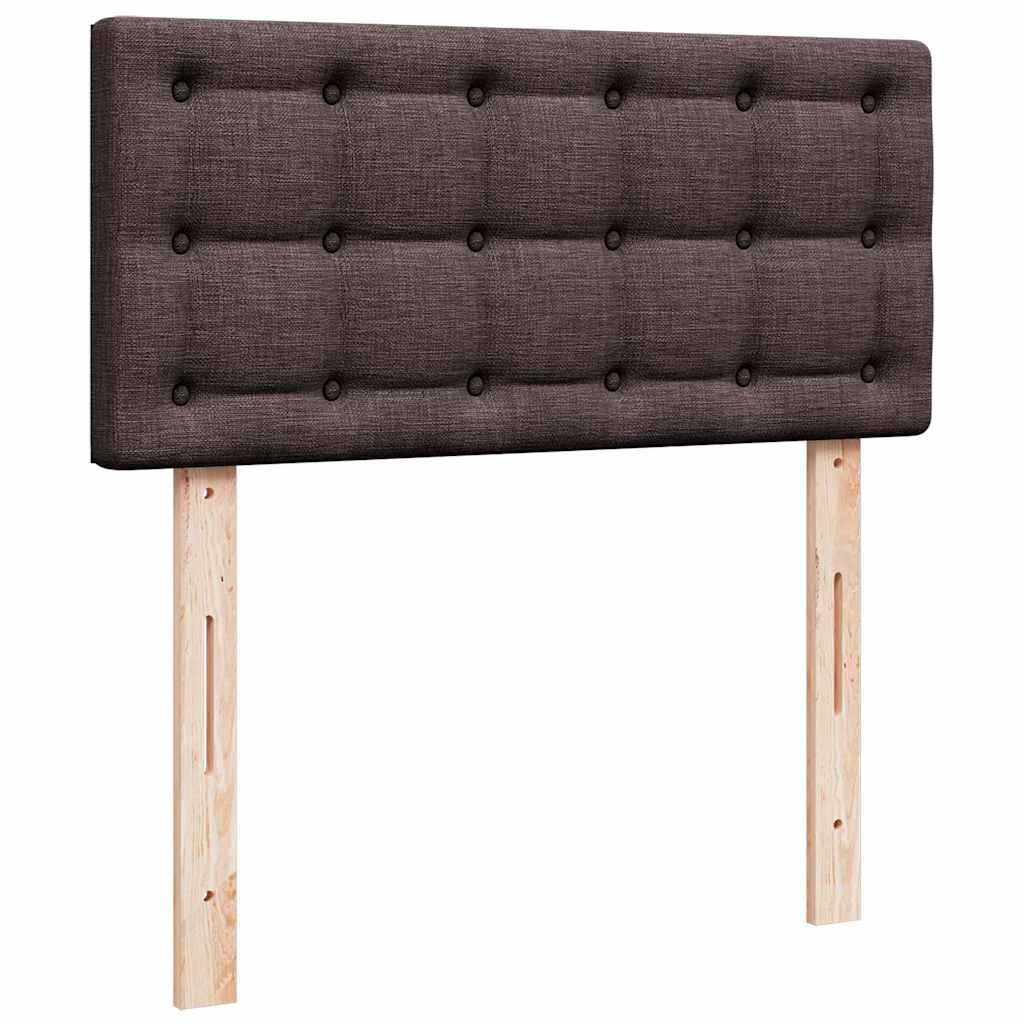 osmannisk sengeramme med madrasser 200x200 cm stof mørkebrun
