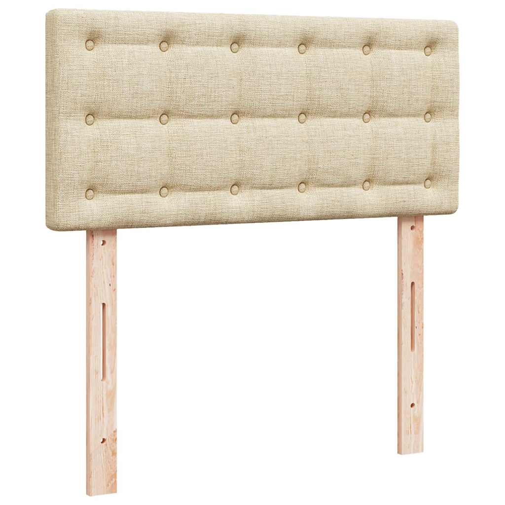 osmannisk sengeramme med madrasser 200x200 cm stof cremefarvet