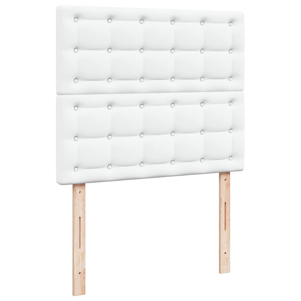 osmannisk sengeramme med madras 120x200 cm kunstlæder hvid