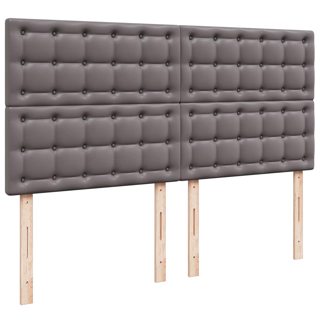 osmannisk sengeramme med madrasser 200x200 cm kunstlæder grå