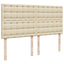osmannisk sengeramme med madrasser 200x200 cm stof cremefarvet