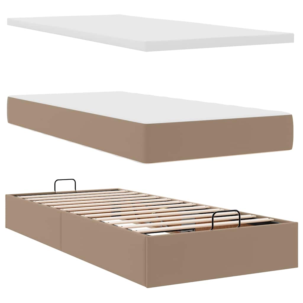 osmannisk sengeramme med madrasser 200x200cm kunstlæder