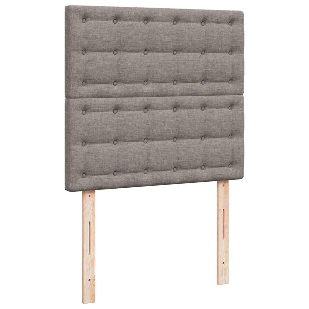 osmannisk sengeramme med madras 100x200 cm stof gråbrun