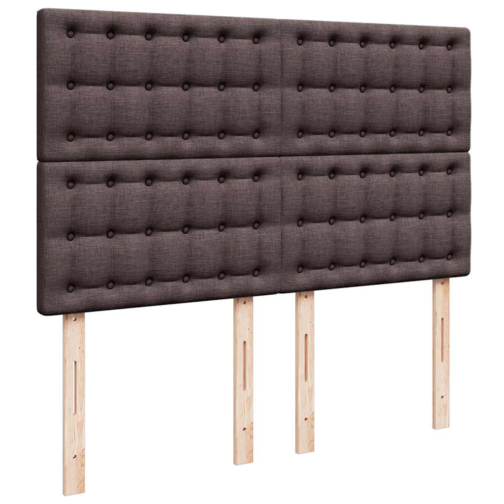 osmannisk sengeramme med madras 140x200 cm stof mørkebrun