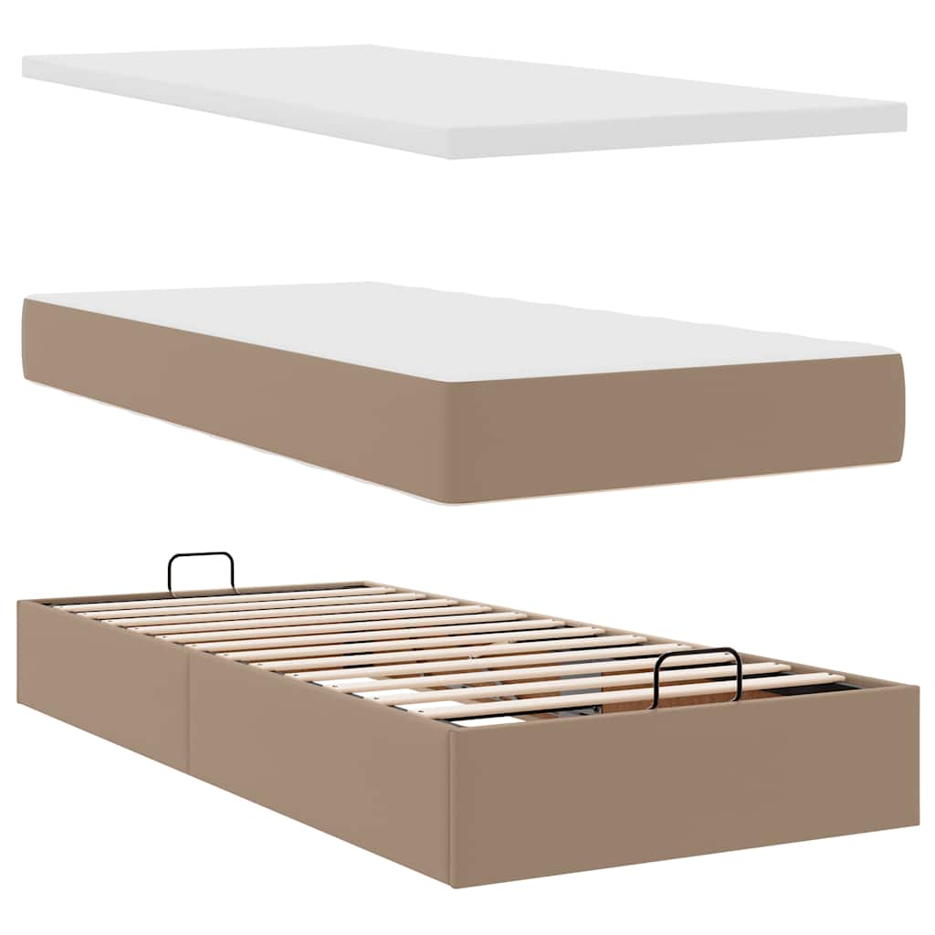 osmannisk sengeramme med madrasser 200x200cm kunstlæder