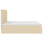 osmannisk sengeramme med madrasser 200x200 cm stof cremefarvet