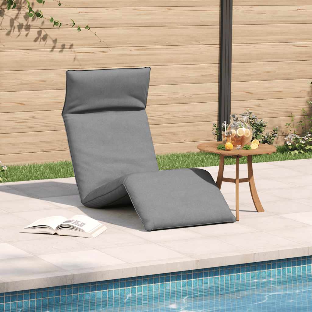 foldbar liggestol 175x54x8,5 cm oxfordstof grå
