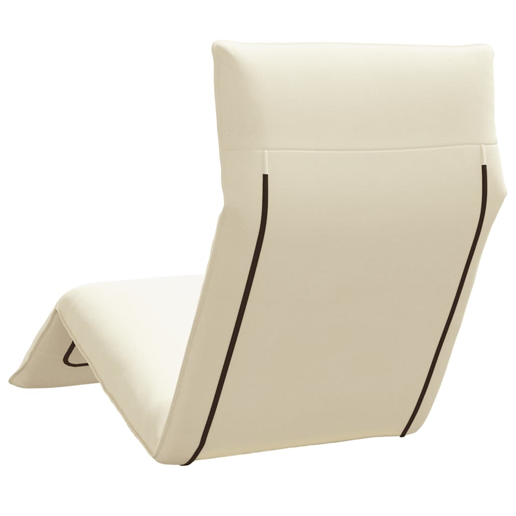 foldbar liggestol 175x54x8,5 cm oxfordstof cremefarvet
