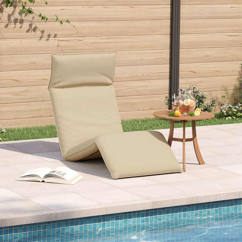 foldbar liggestol 175x54x8,5 cm oxfordstof beige