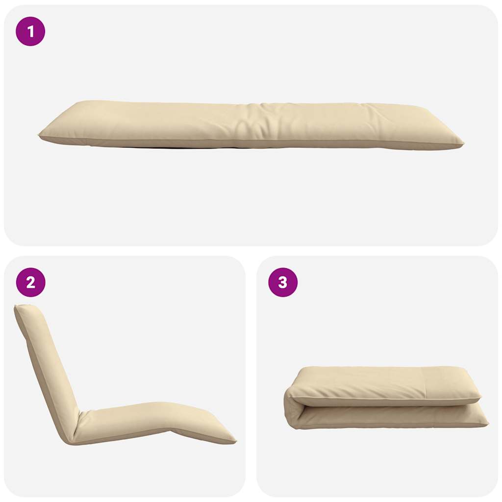 foldbar liggestol 175x54x8,5 cm oxfordstof beige