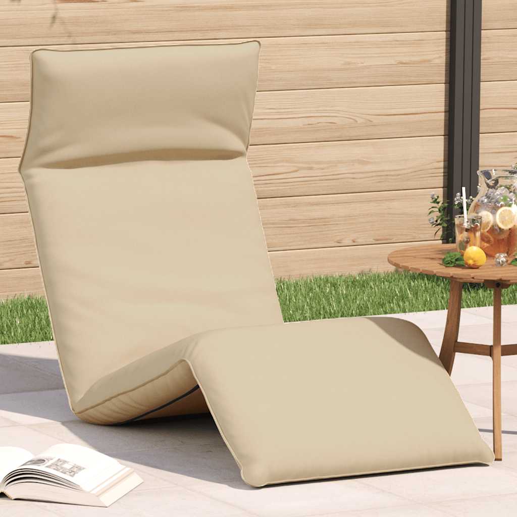 foldbar liggestol 175x54x8,5 cm oxfordstof beige