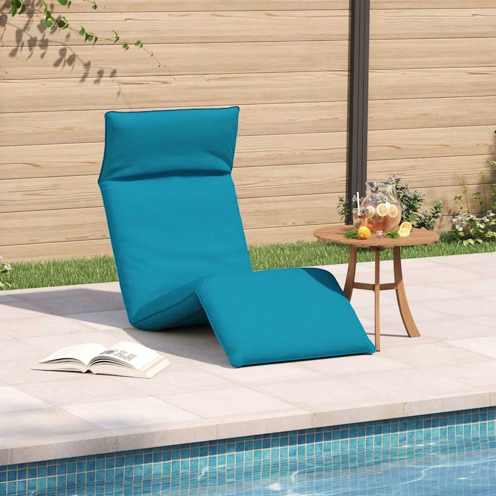 foldbar liggestol 175x54x8,5 cm oxfordstof lyseblå