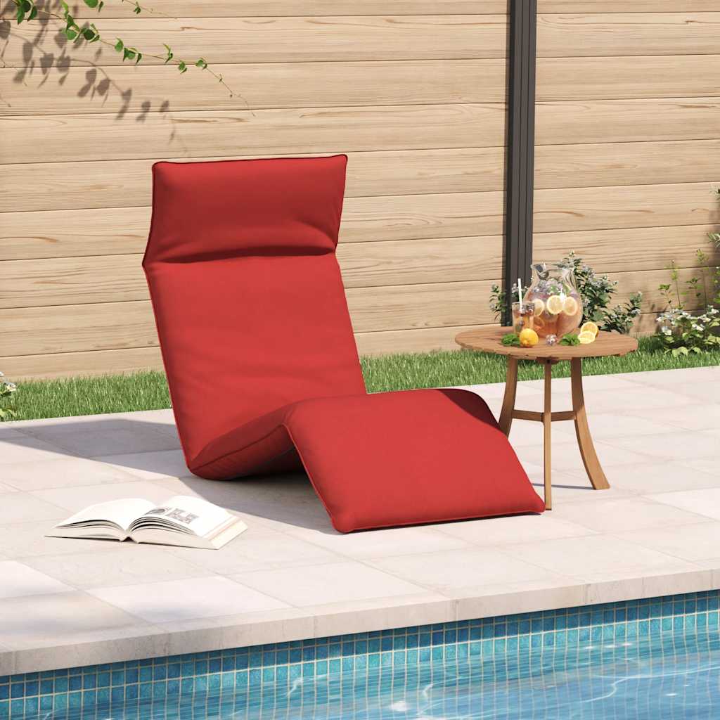 foldbar liggestol 175x54x8,5 cm oxfordstof rød
