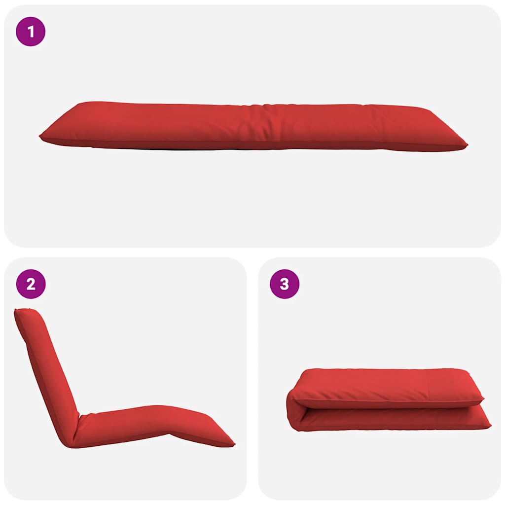 foldbar liggestol 175x54x8,5 cm oxfordstof rød
