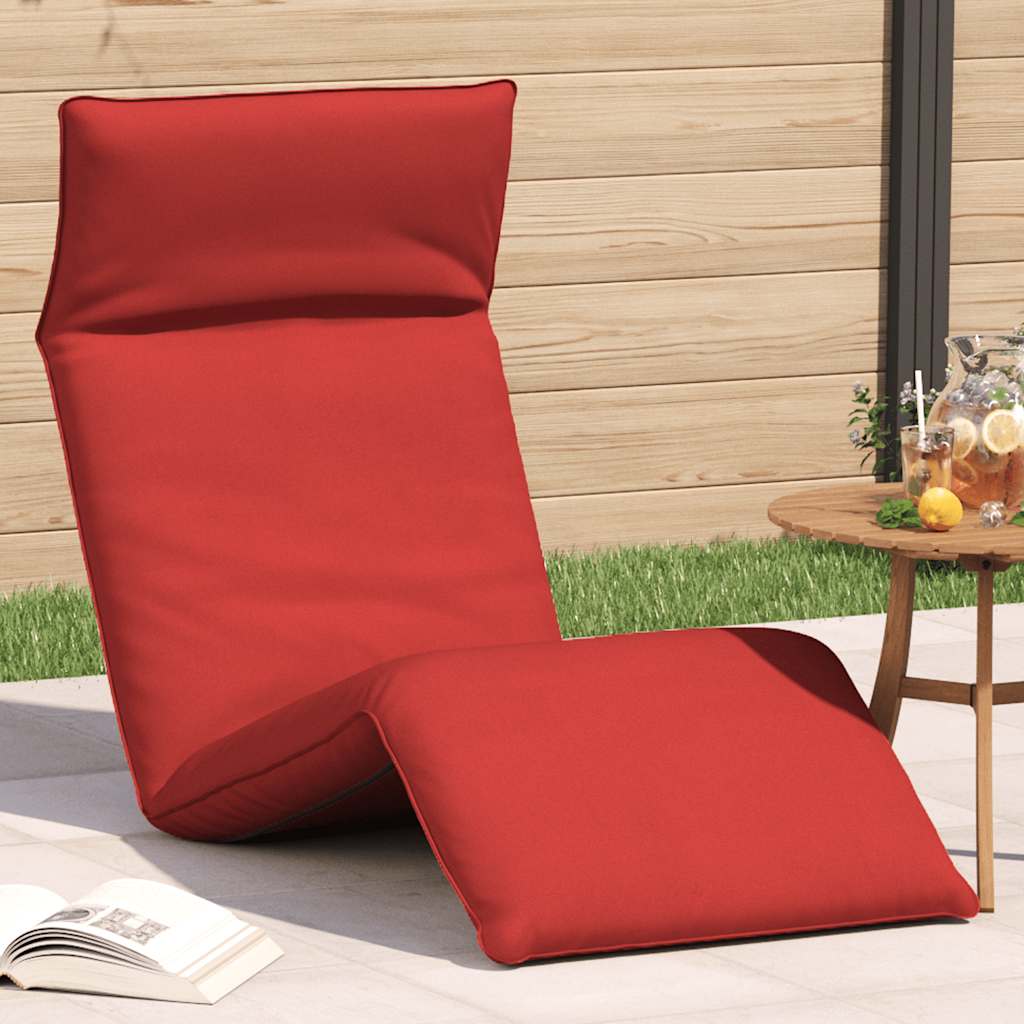 foldbar liggestol 175x54x8,5 cm oxfordstof rød