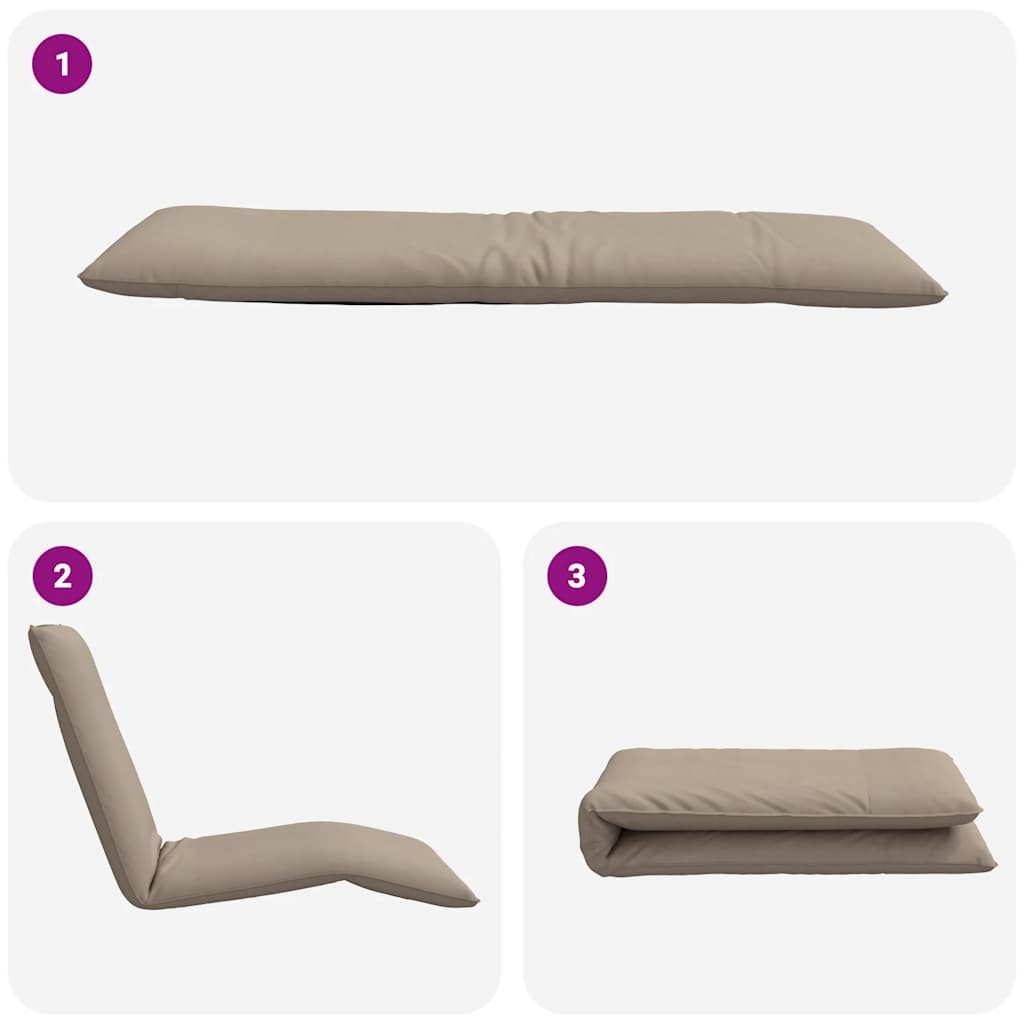 foldbar liggestol 175x54x8,5 cm oxfordstof gråbrun