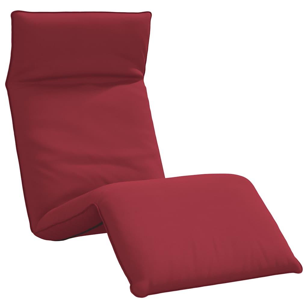 foldbar liggestol 175x54x8,5 cm oxfordstof vinrød