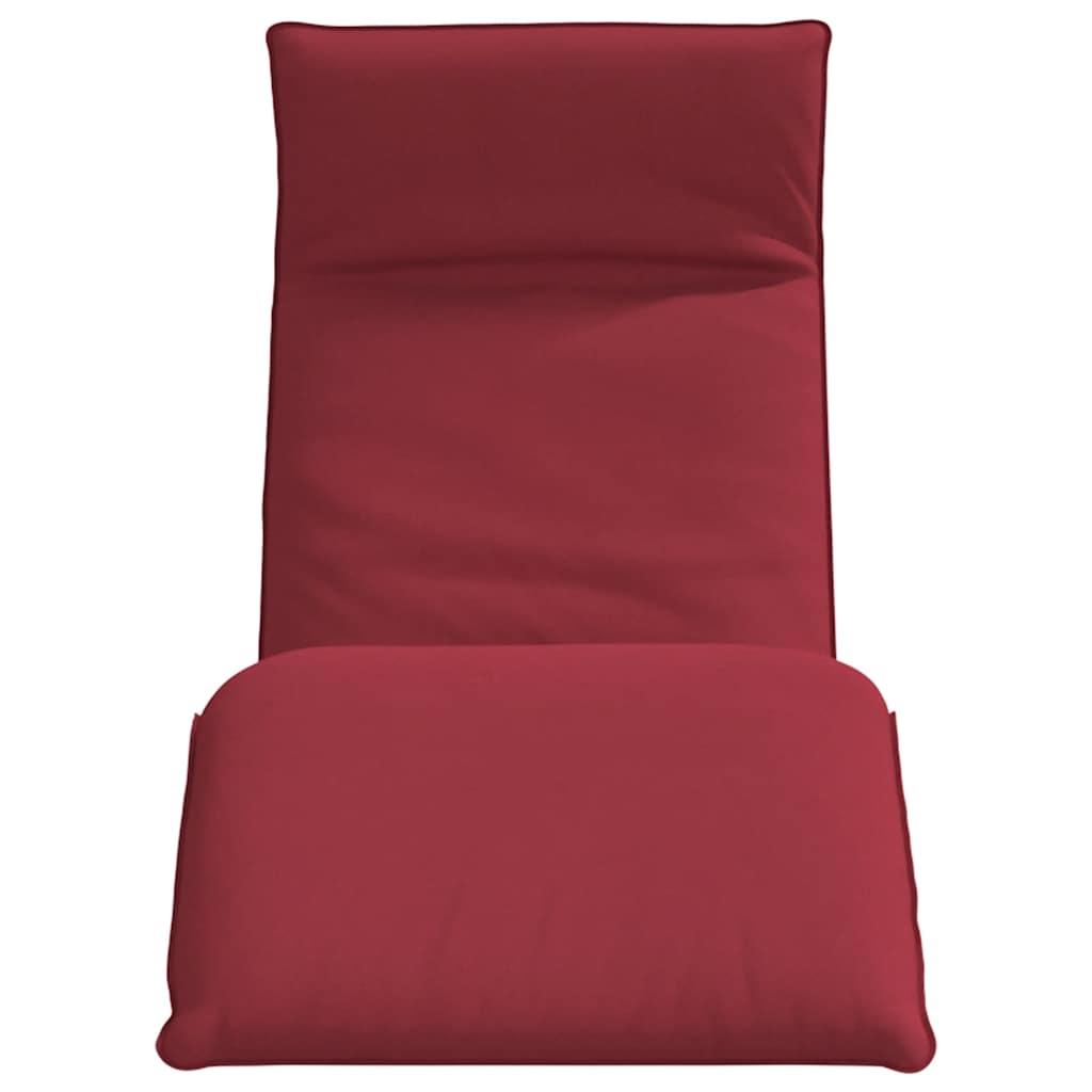 foldbar liggestol 175x54x8,5 cm oxfordstof vinrød