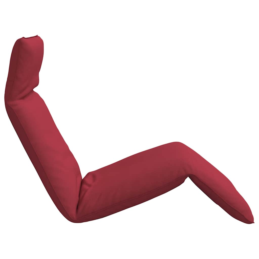 foldbar liggestol 175x54x8,5 cm oxfordstof vinrød