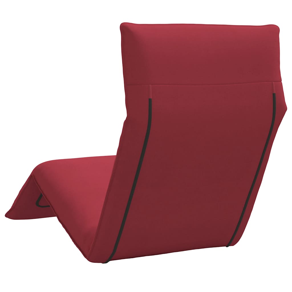 foldbar liggestol 175x54x8,5 cm oxfordstof vinrød
