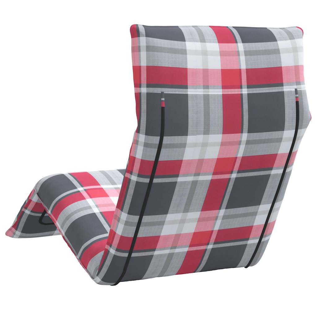 foldbar liggestol 175x54x8,5 cm oxfordstof rødternet