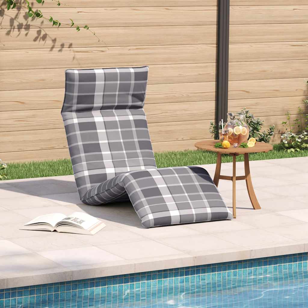 foldbar liggestol 175x54x8,5 cm oxfordstof gråternet