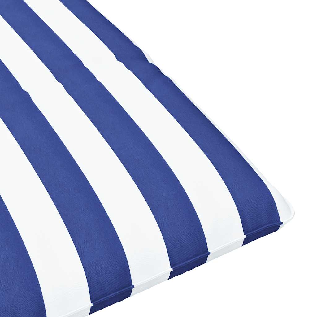 foldbar liggestol 175x54x8,5 cm oxfordstof blå og hvid