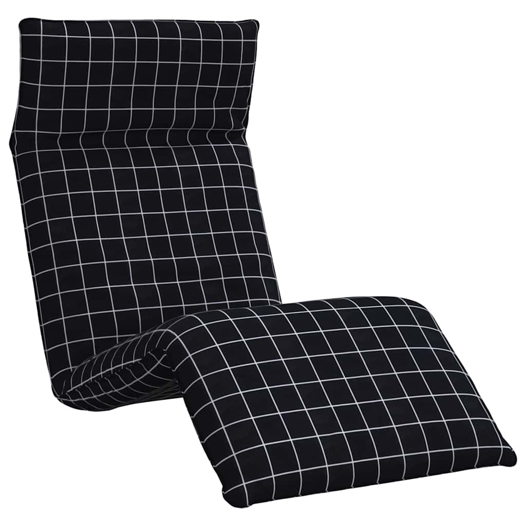 foldbar liggestol 175x54x8,5 cm oxfordstof sortternet