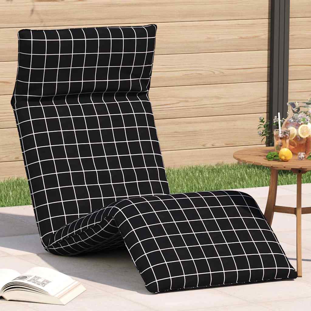 foldbar liggestol 175x54x8,5 cm oxfordstof sortternet