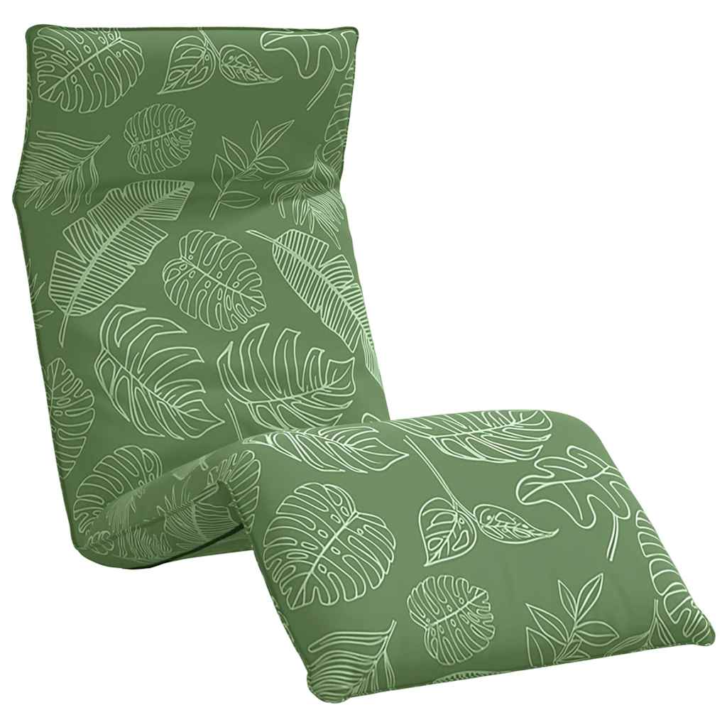 foldbar liggestol 175x54x8,5 cm oxfordstof bladmønster