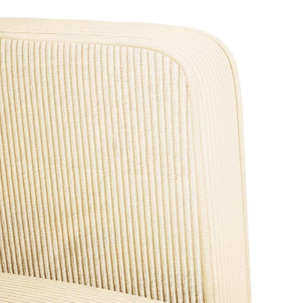 sofastol med armlæn 54 cm fløjlsstof cremefarvet