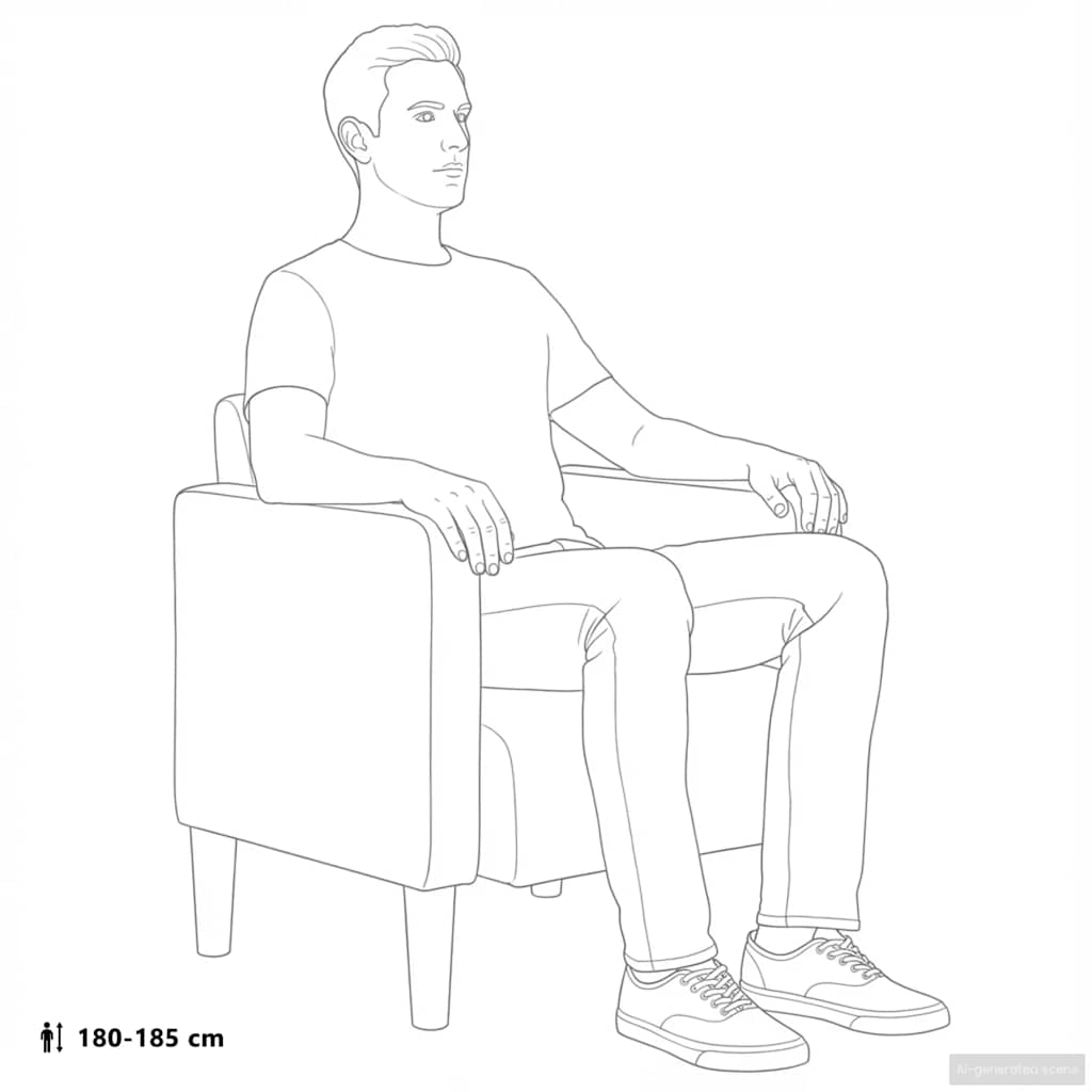 sofastol med armlæn 54 cm fløjlsstof blå