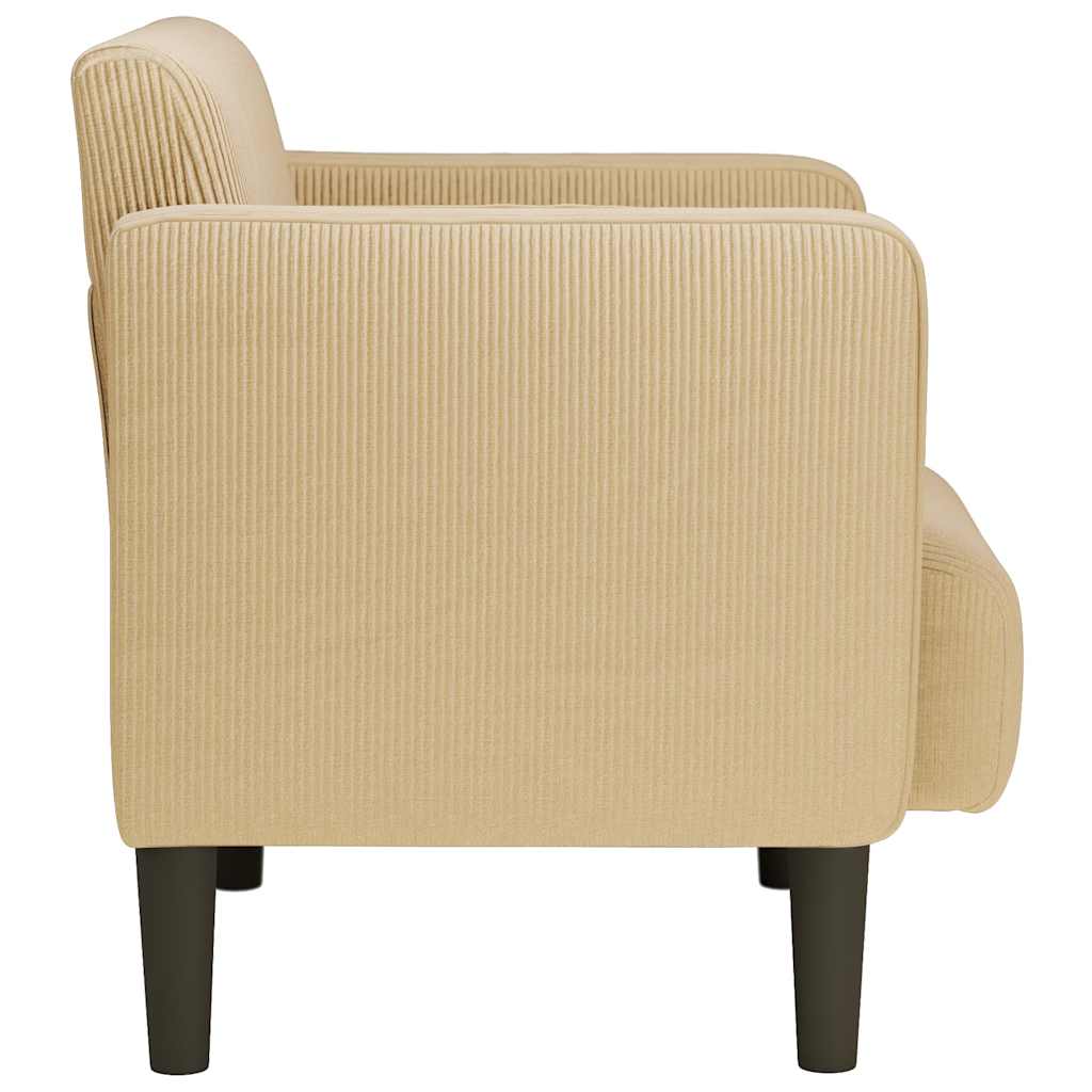 sofastol med armlæn 54 cm fløjlsstof grågrøn