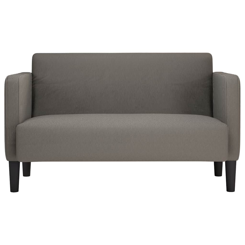 elskovssofa 109 cm fløjlsstof lysegrå