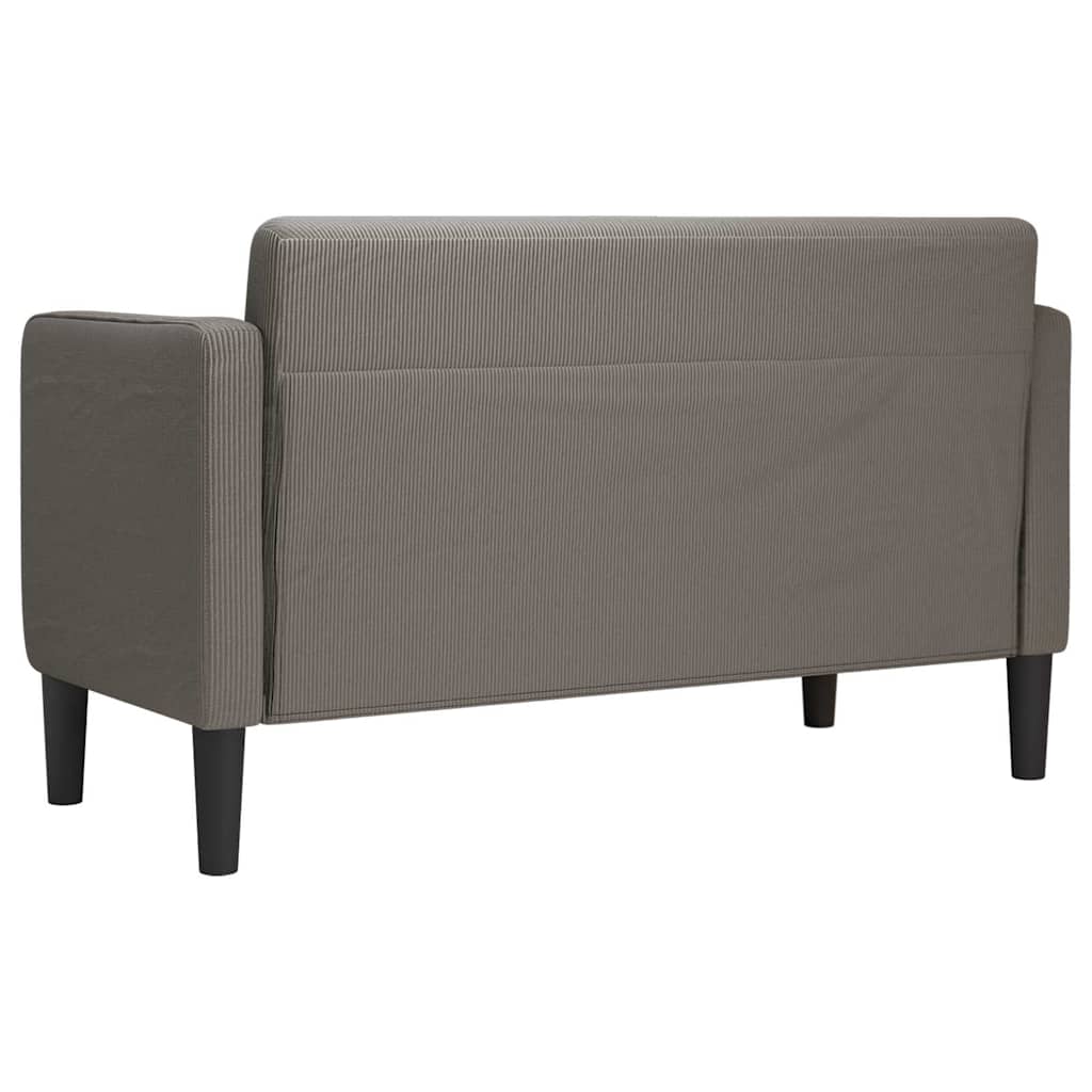 elskovssofa 109 cm fløjlsstof lysegrå