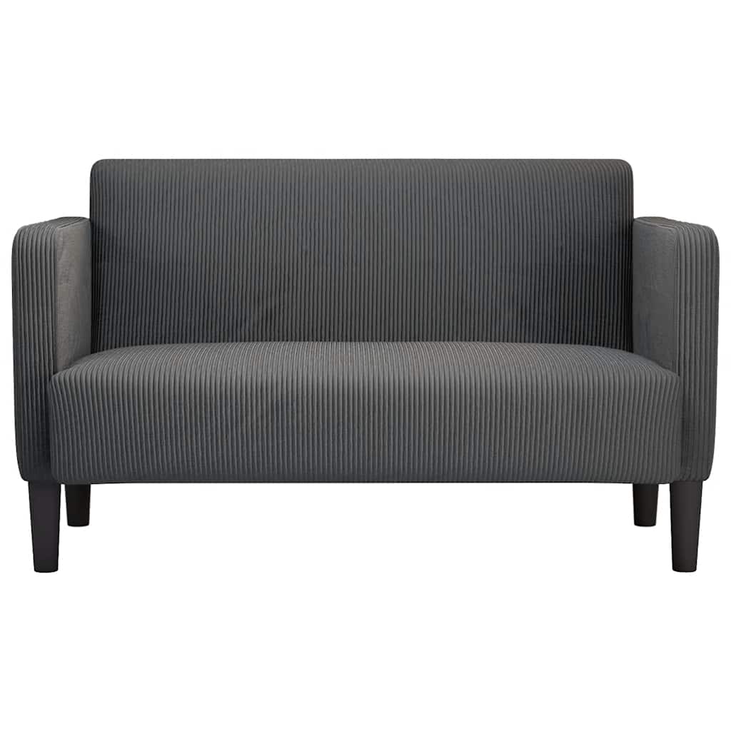 elskovssofa 109 cm fløjlsstof mørkegrå