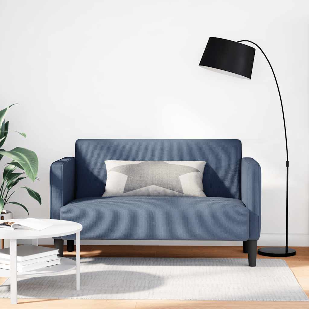 elskovssofa 109 cm fløjlsstof blå