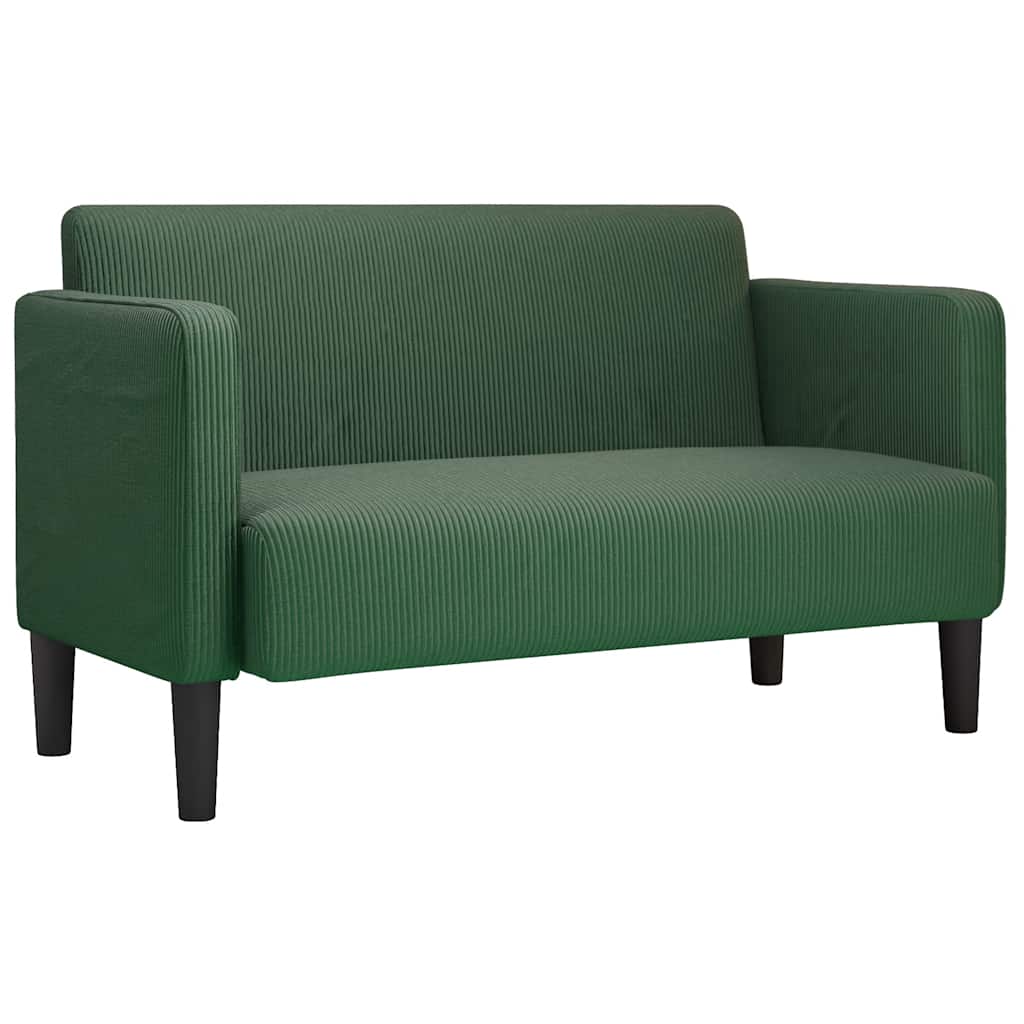 elskovssofa 109 cm fløjlsstof mørkegrøn