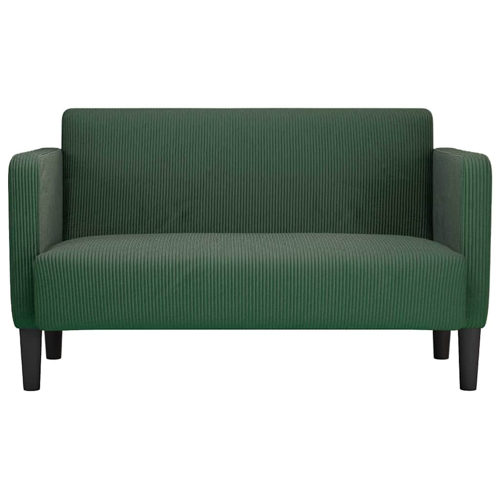 elskovssofa 109 cm fløjlsstof mørkegrøn